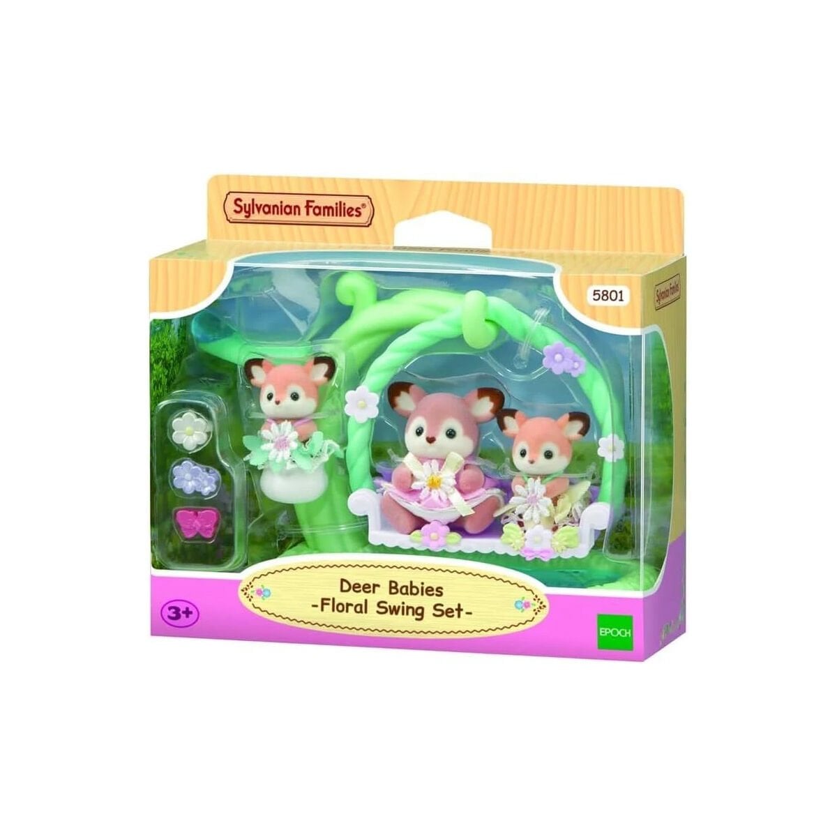 5801 Sylvanian Families Geyik Bebekler ve Çiçekli Salıncak Seti +3 yaş