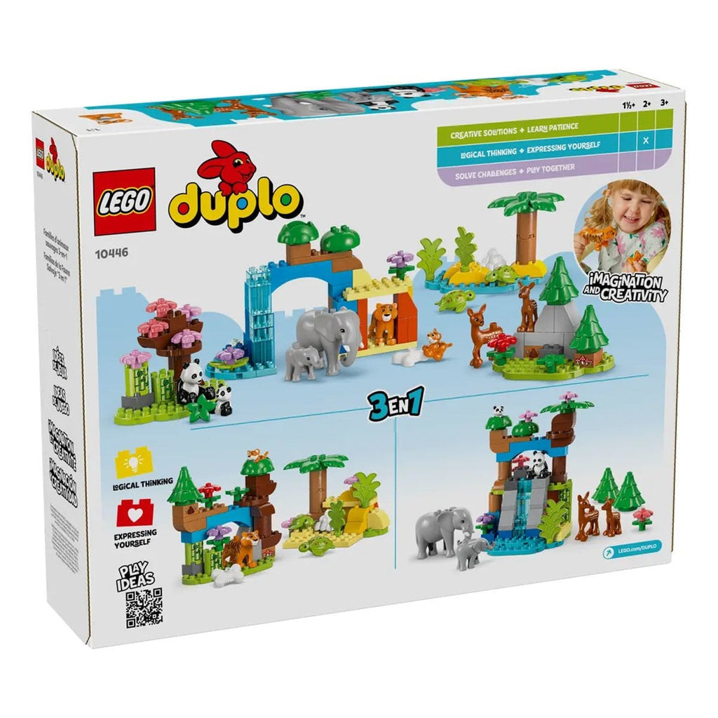 LEGO DUPLO 3'ü 1 Arada Vahşi Hayvan Aileleri (10446) - 92 Parça Eğitici Yapım Seti, 2+ Yaş