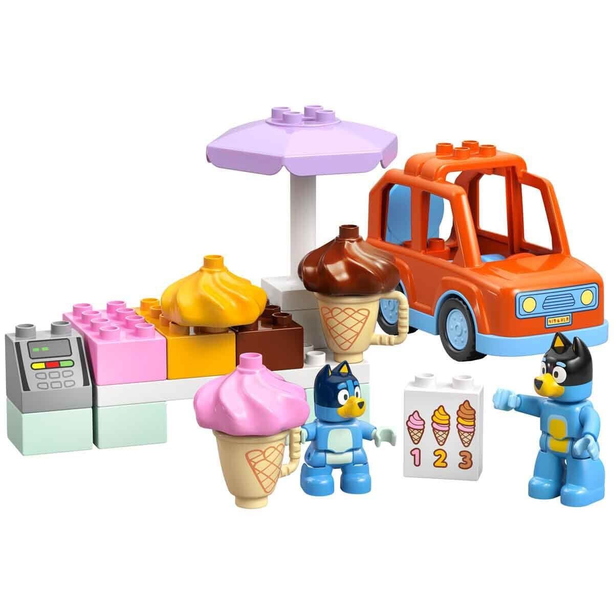 LEGO DUPLO Bluey ile Dondurma Gezisi 10458 - 22 Parça Yapım Seti, 2+ Yaş
