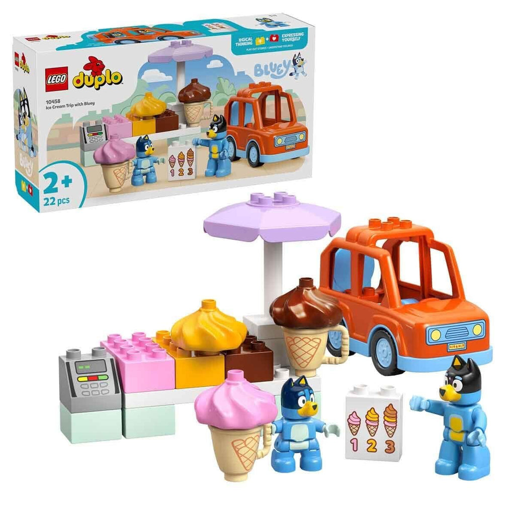 LEGO DUPLO Bluey ile Dondurma Gezisi 10458 - 22 Parça Yapım Seti, 2+ Yaş