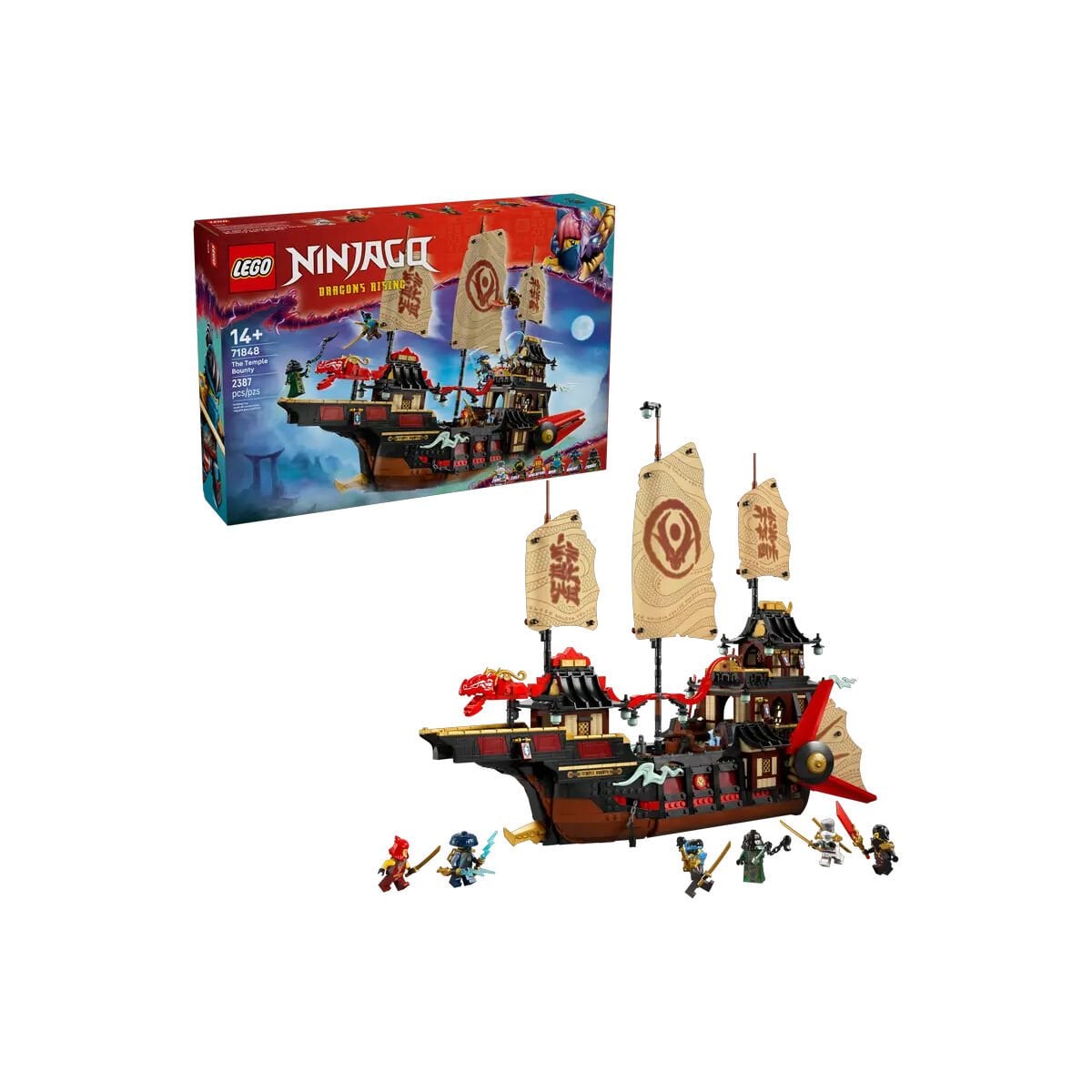 LEGO Ninjago The Temple Bounty 71848 - Tapınak Ödülü Gemi Yapım Seti (2387 Parça, 14+ Yaş)