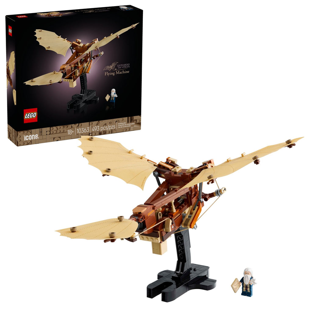 LEGO Icons Leonardo da Vinci'nin Uçan Makinesi 10363 - 493 Parça Yetişkinler İçin Yapım Seti