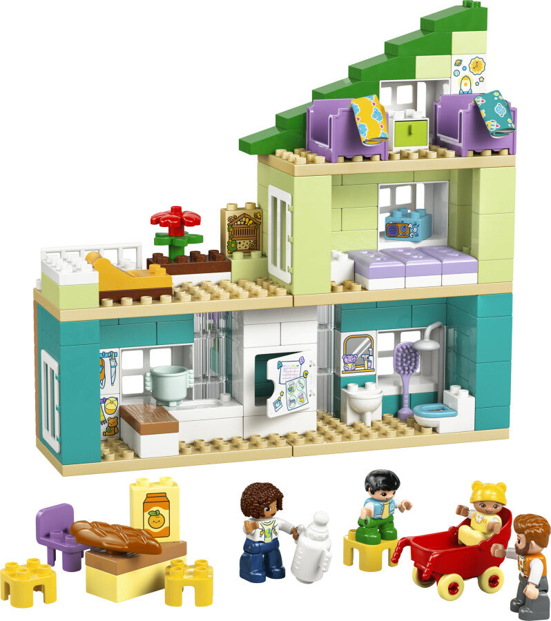 10470 Lego Duplo 3ü1 arada Figürlü Modern Aile Evi 166 parça +2 yaş