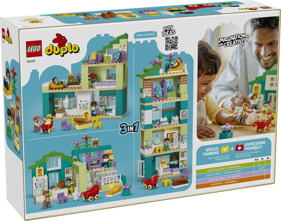 10470 Lego Duplo 3ü1 arada Figürlü Modern Aile Evi 166 parça +2 yaş