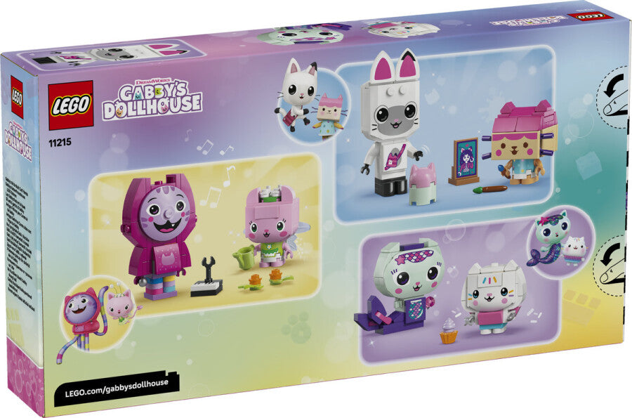 LEGO Gabby's Dollhouse Gabby'nin Parçalarla İnşa Edilen Kedi Arkadaşları 11215 - 324 Parça Yapım Seti