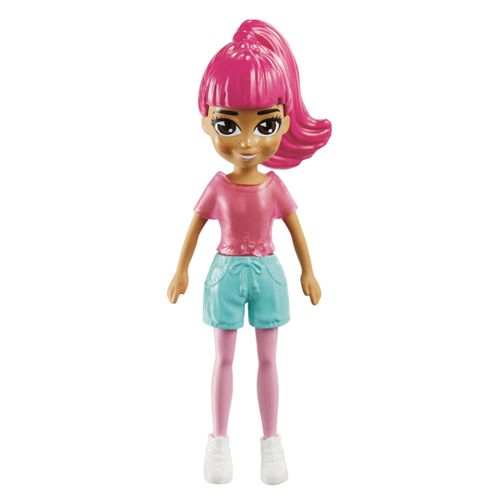 Polly Pocket ve Moda Aksesuarları Oyun Seti Çizgili Yaz, 9 cm Bebek ve Değiştirilebilir Kıyafetler
