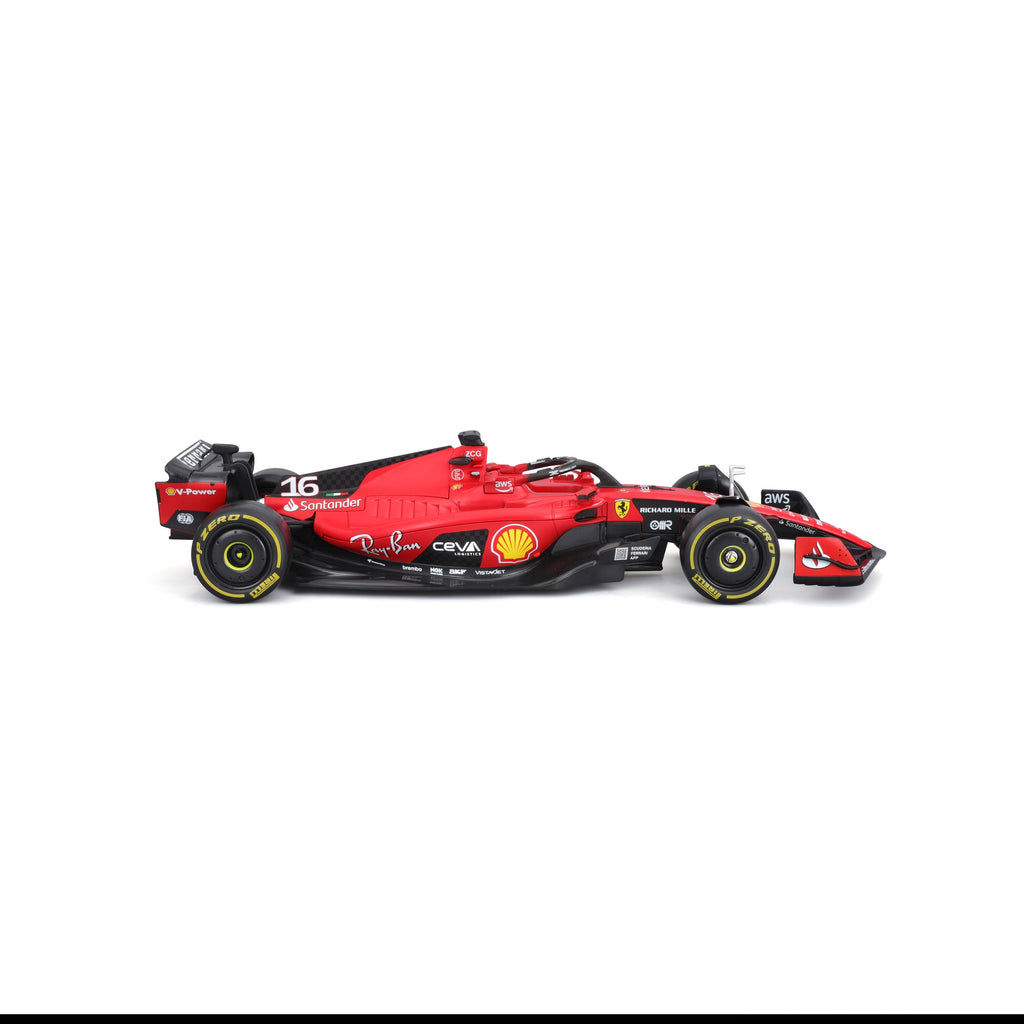 Bburago Ferrari SF-23 #16 Charles Leclerc 1:24 Döküm Model Araba - Görsel 4