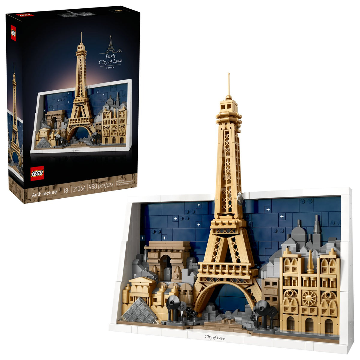 LEGO Architecture Paris – Aşıklar Şehri 21064 | 958 Parça Yetişkin Yapım Seti