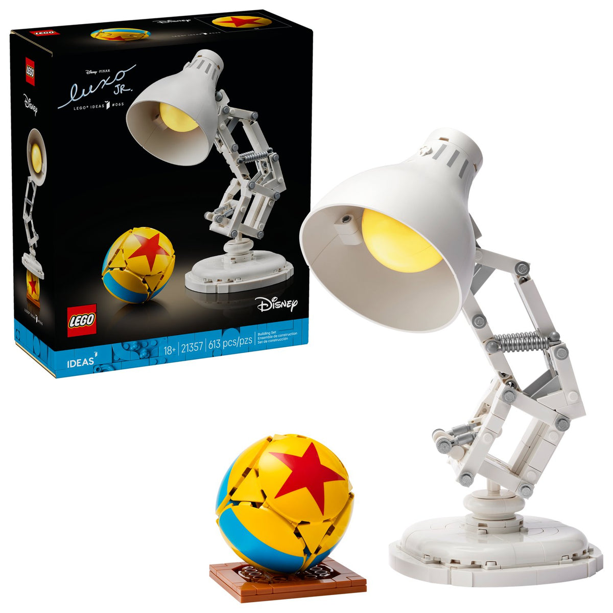 LEGO Ideas Disney Pixar Luxo Jr. Yapım Seti (21357) - 613 Parça, Yetişkinler İçin Sergilik Model