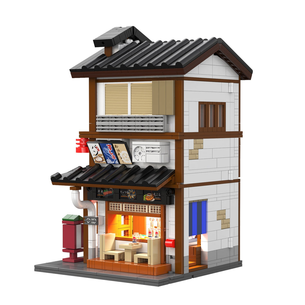 CaDA C66019W Japon Sokak Manzarası İzakaya 1195 Parça Işıklı Model Yapı Seti