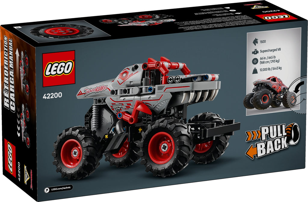 LEGO Technic Monster Jam ThunderROARus Çek-Bırak Kamyon 42200 - 232 Parça, 7+ Yaş
