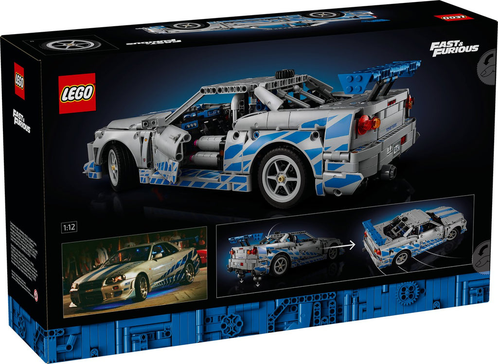 LEGO Technic 2 Fast 2 Furious Nissan Skyline GT-R (R34) Model Araba Yapım Seti - 1410 Parça, 18+ Yaş - 42210