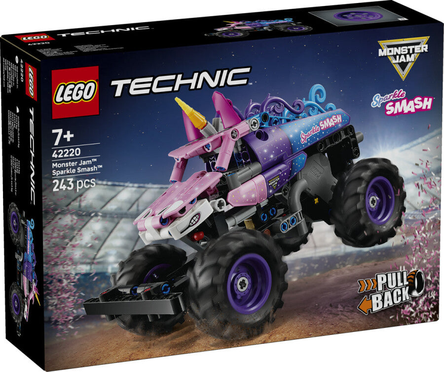 LEGO Technic Monster Jam Sparkle Smash Çek-Bırak 42220 - 243 Parça Yapım Seti