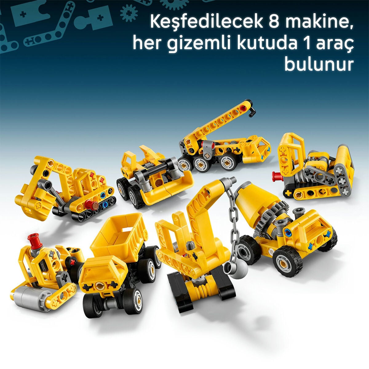 LEGO Technic Mighty Machines 42233 Sürpriz Yapım Kutusu – 8 Modelden Biri Rastgele, 44 Parça, +7 Yaş