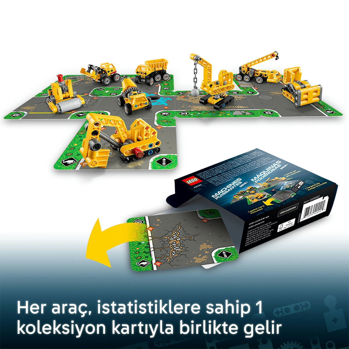 LEGO Technic Mighty Machines 42233 Sürpriz Yapım Kutusu – 8 Modelden Biri Rastgele, 44 Parça, +7 Yaş