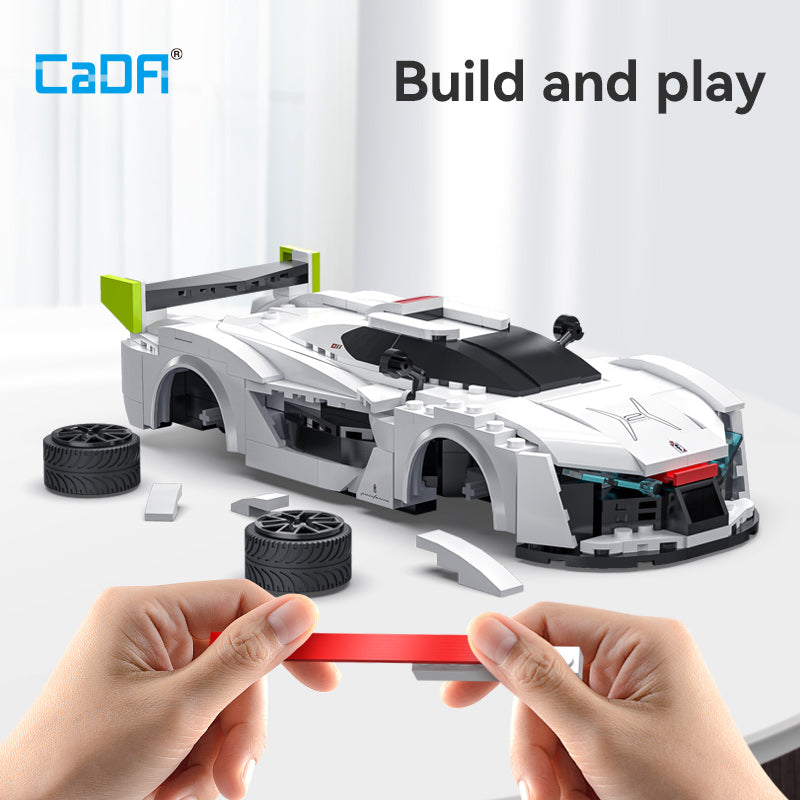 CaDA Pininfarina-H2 Speed RC Yapı Bloğu Model Araba - 296 Parça, 1:20 Ölçek (C51090W)
