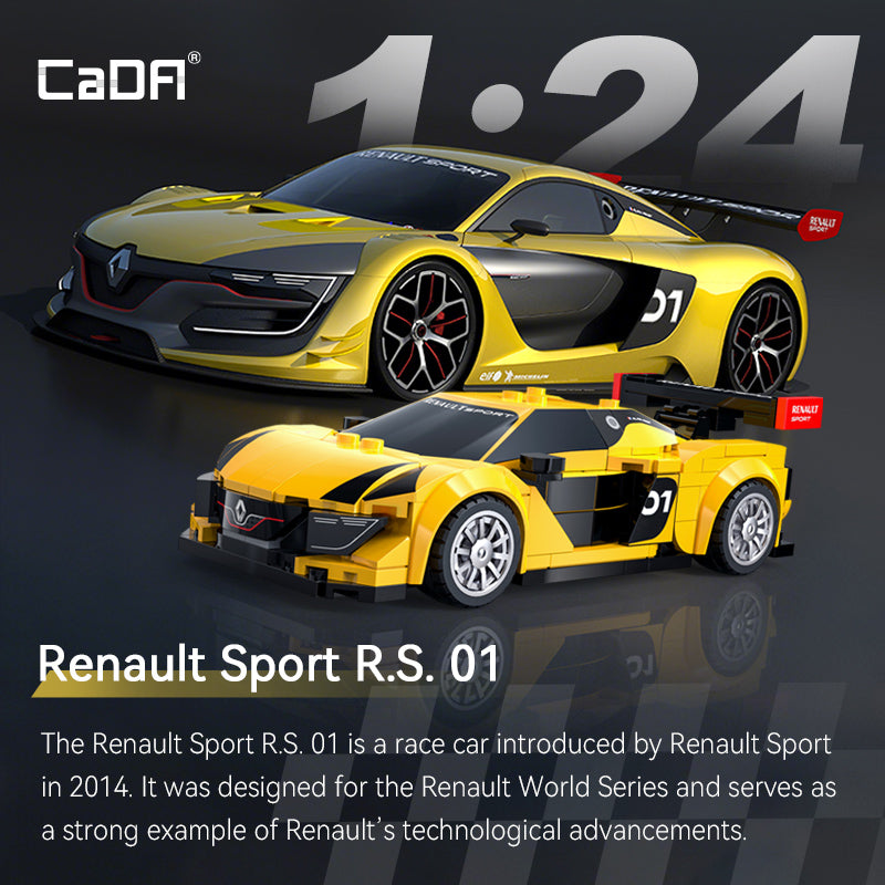 CaDA Renault Sport RS.01 Yapı Bloğu Model Araba Seti - 271 Parça (C55037W)
