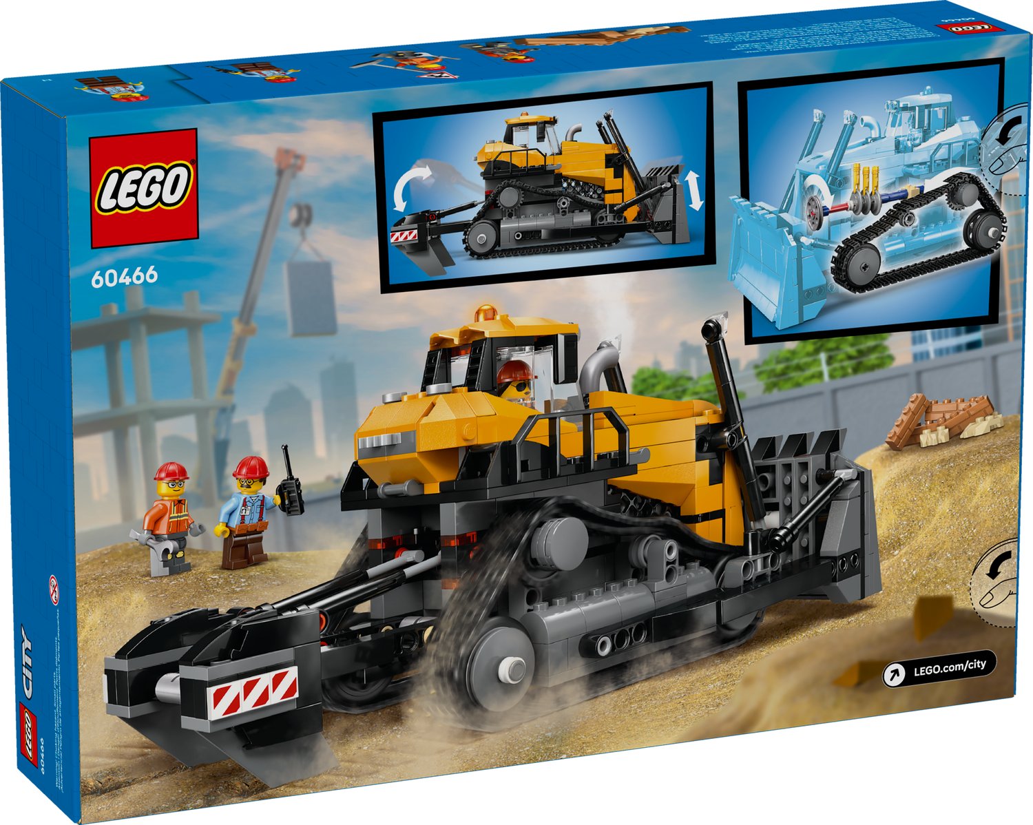 LEGO City Sarı Buldozer 60466 - 682 Parça İnşaat Yapım Seti (8+ Yaş)
