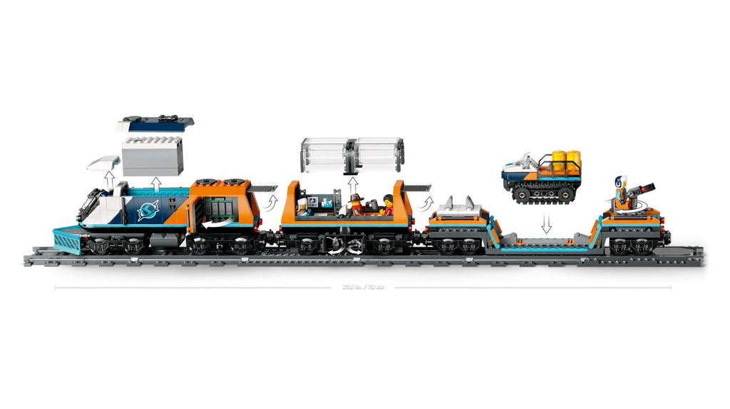 LEGO City Kaşif Treni 60470 - Uzaktan Kumandalı Kutup Ekspresi Yapım Seti, 1517 Parça, +7 Yaş