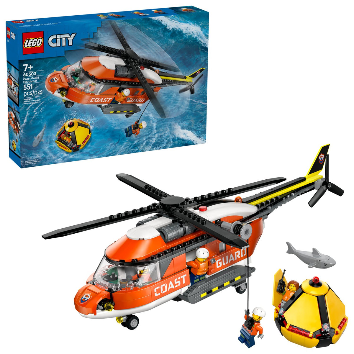 LEGO City Sahil Güvenlik Helikopteri (60503) - 551 Parça Yapım Seti, 7+ Yaş
