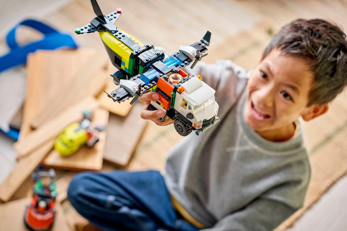 LEGO City Uçak, Servis Kamyonu ve Hoverkraft Yapım Seti 60505 - 990 Parça Mix & Match Acil Durum Araçları