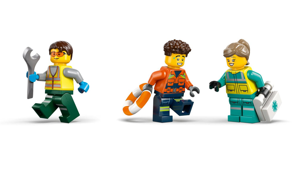 LEGO City Uçak, Servis Kamyonu ve Hoverkraft Yapım Seti 60505 - 990 Parça Mix & Match Acil Durum Araçları