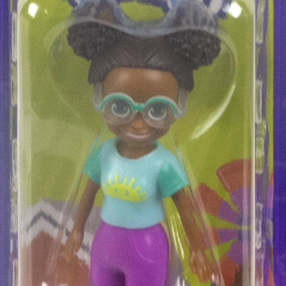 Polly Pocket Tekli Mini Bebek - Shani (Güneş Baskılı Teal Tişört & Mor Pantolon)