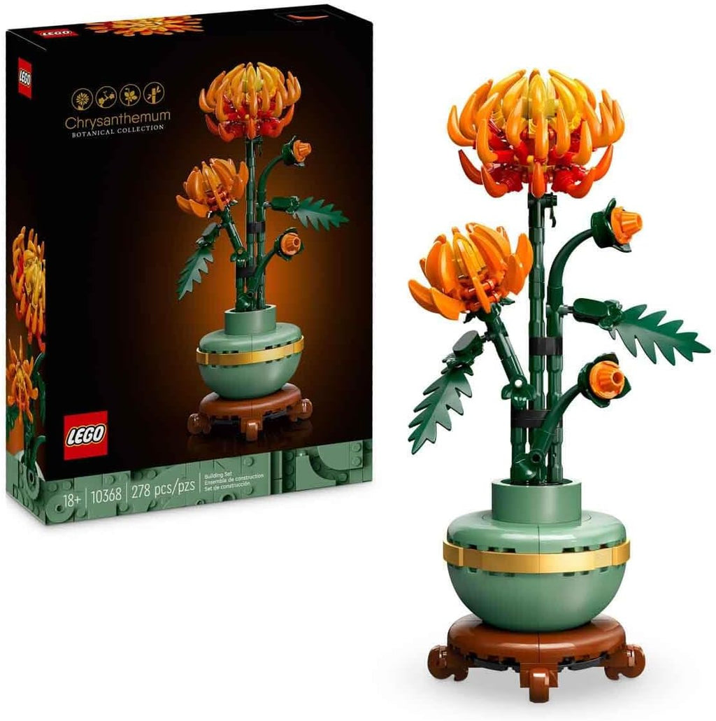 LEGO Icons Krizantem Yapım Seti 10368 - 278 Parça Dekoratif Çiçek Modeli, 18+ Yaş