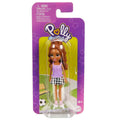 Polly Pocket Tekli Mini Bebek - Kahverengi Dalgalı Saçlı (Ekose Üst)