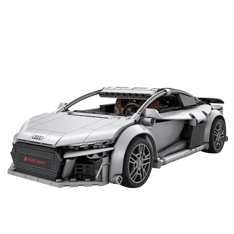 CaDA Audi R8 1:14 Ölçek Uzaktan Kumandalı Yapı Bloğu Model Araba - 536 Parça (Lisanslı, Uygulama Kontrollü)