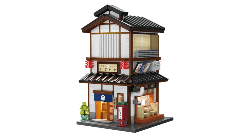 CaDA C66019W Japon Sokak Manzarası İzakaya 1195 Parça Işıklı Model Yapı Seti