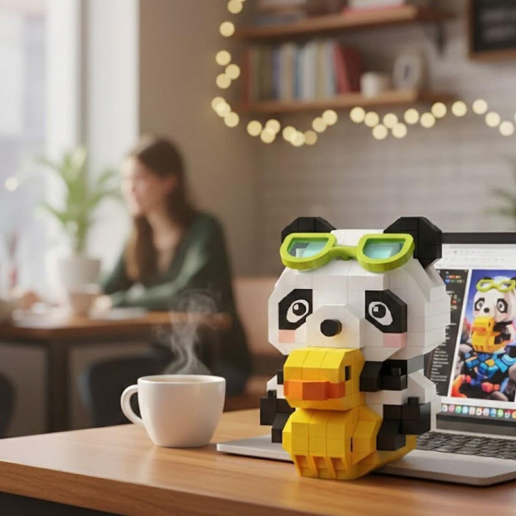 LOZ Ördekli Panda 190 Parça Mikro Yapı Bloğu Seti - Mini Poşet