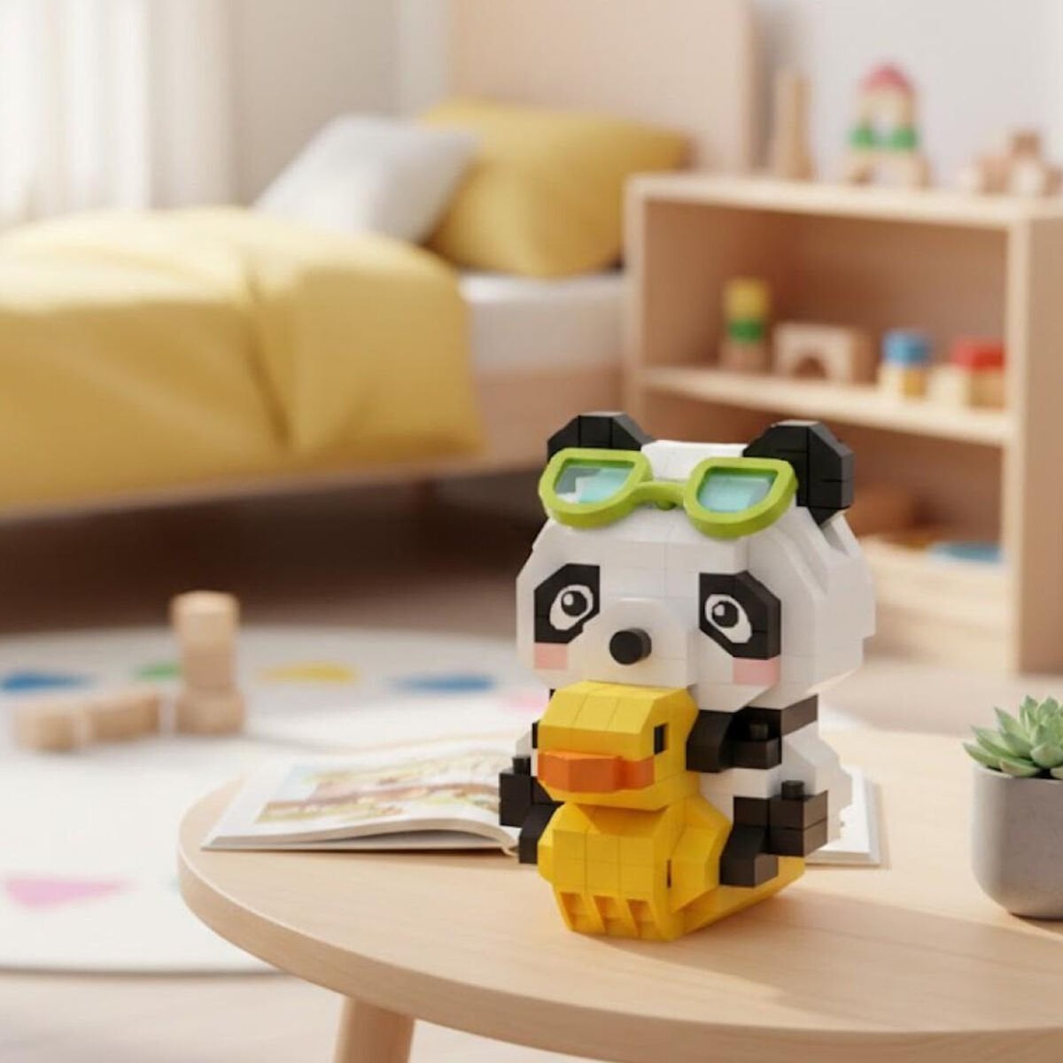 LOZ Ördekli Panda 190 Parça Mikro Yapı Bloğu Seti - Mini Poşet