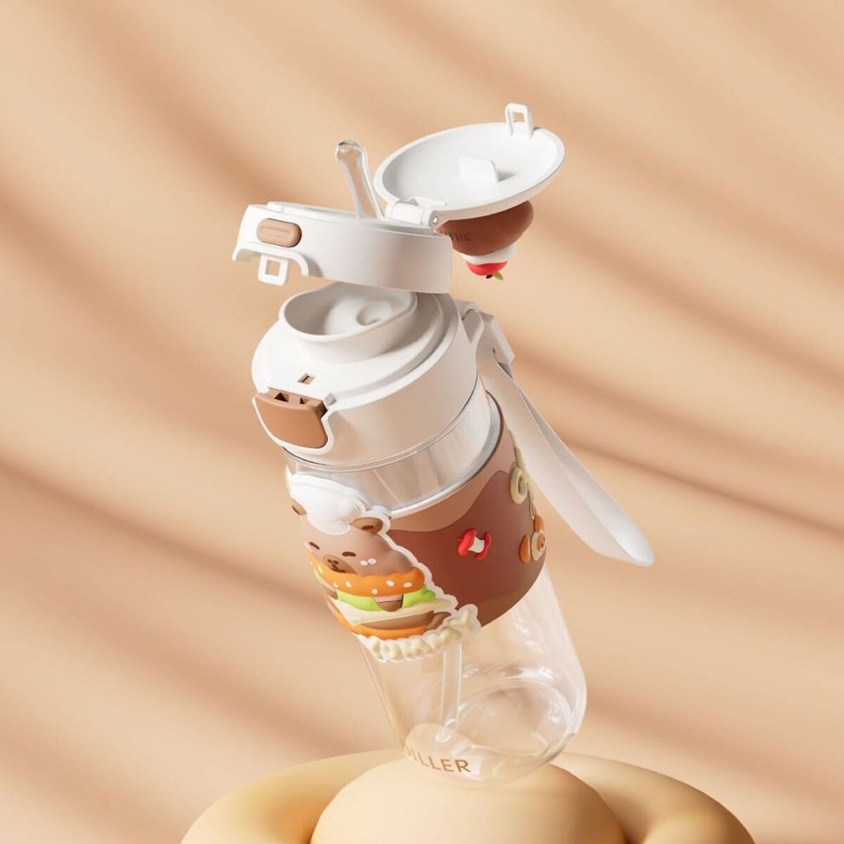Diller D2551 600 ml Boyun Askılı Tritan Su Matarası – BPA İçermeyen Ayarlanabilir Askılı Çocuk Matarası