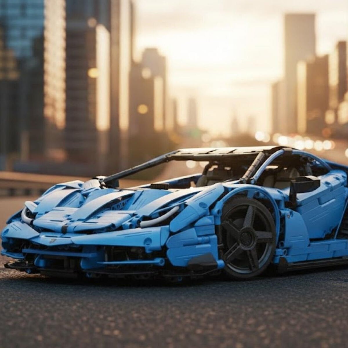 CaDA C61041W 770-4 Super Car 3842 Parça Yapı Bloğu Seti – Mavi Süper Otomobil Maketi (Lego Uyumlu)