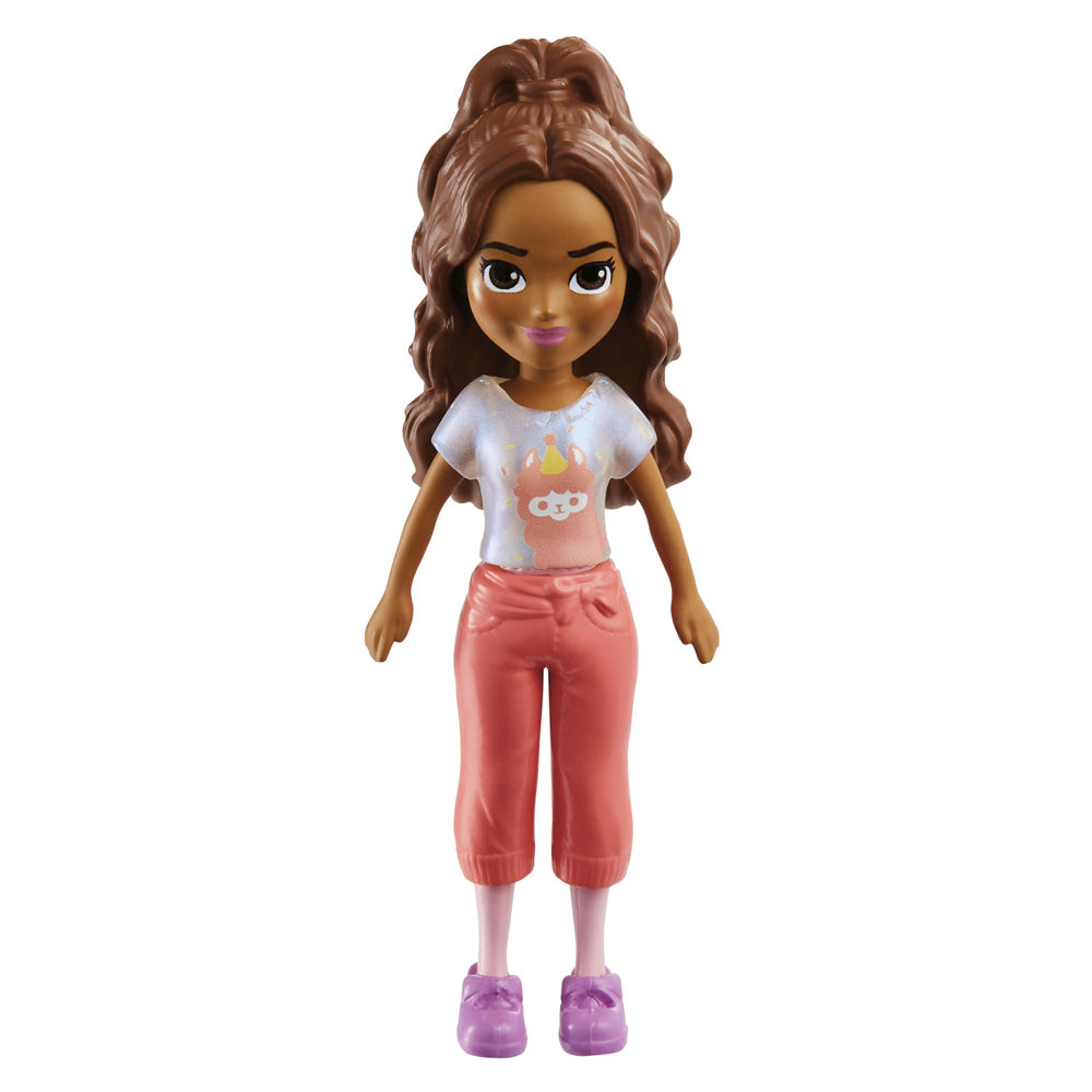 Polly Pocket ve Moda Aksesuarları Oyun Seti Prenses, 9 cm Bebek ve Değiştirilebilir Kıyafetler