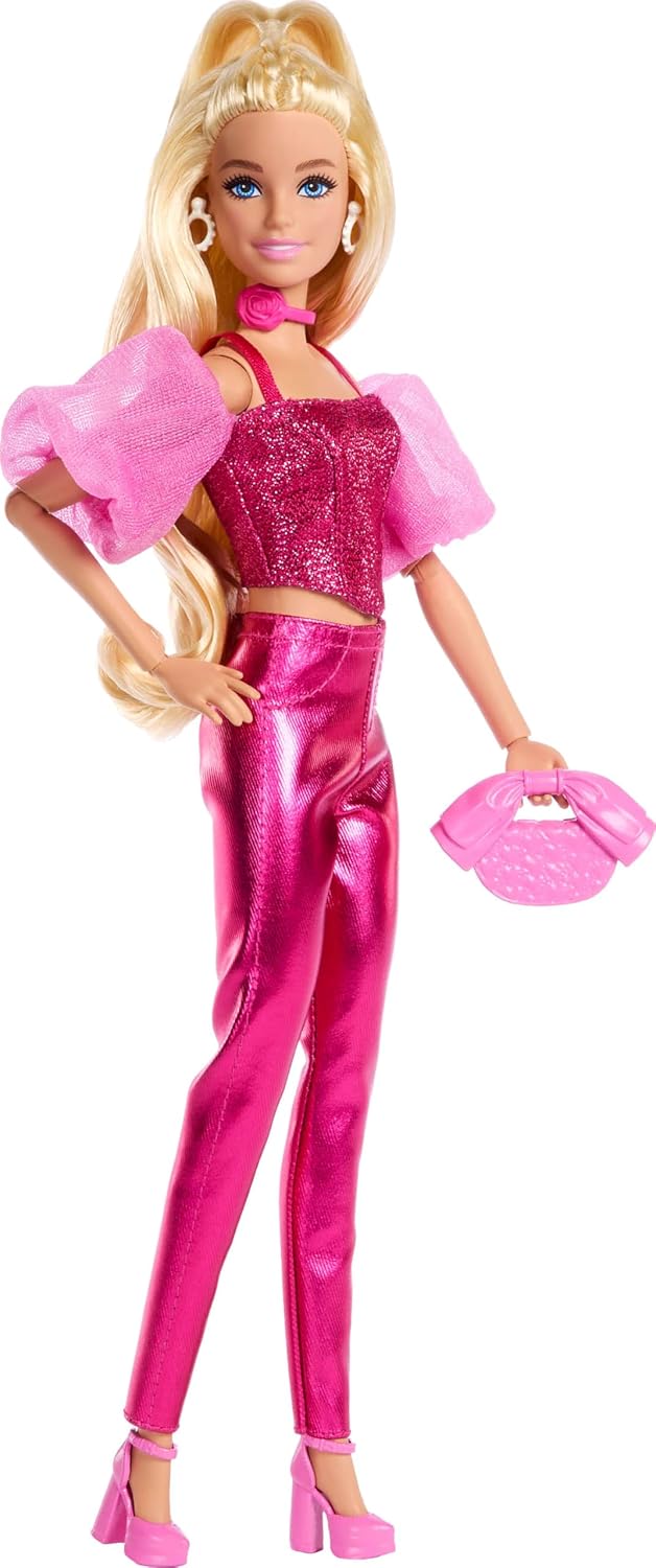Barbie Stil İkonu Bebek – Metalik Pembe Korse ve Pantolon Kombinli, Sarı Saçlı (5)