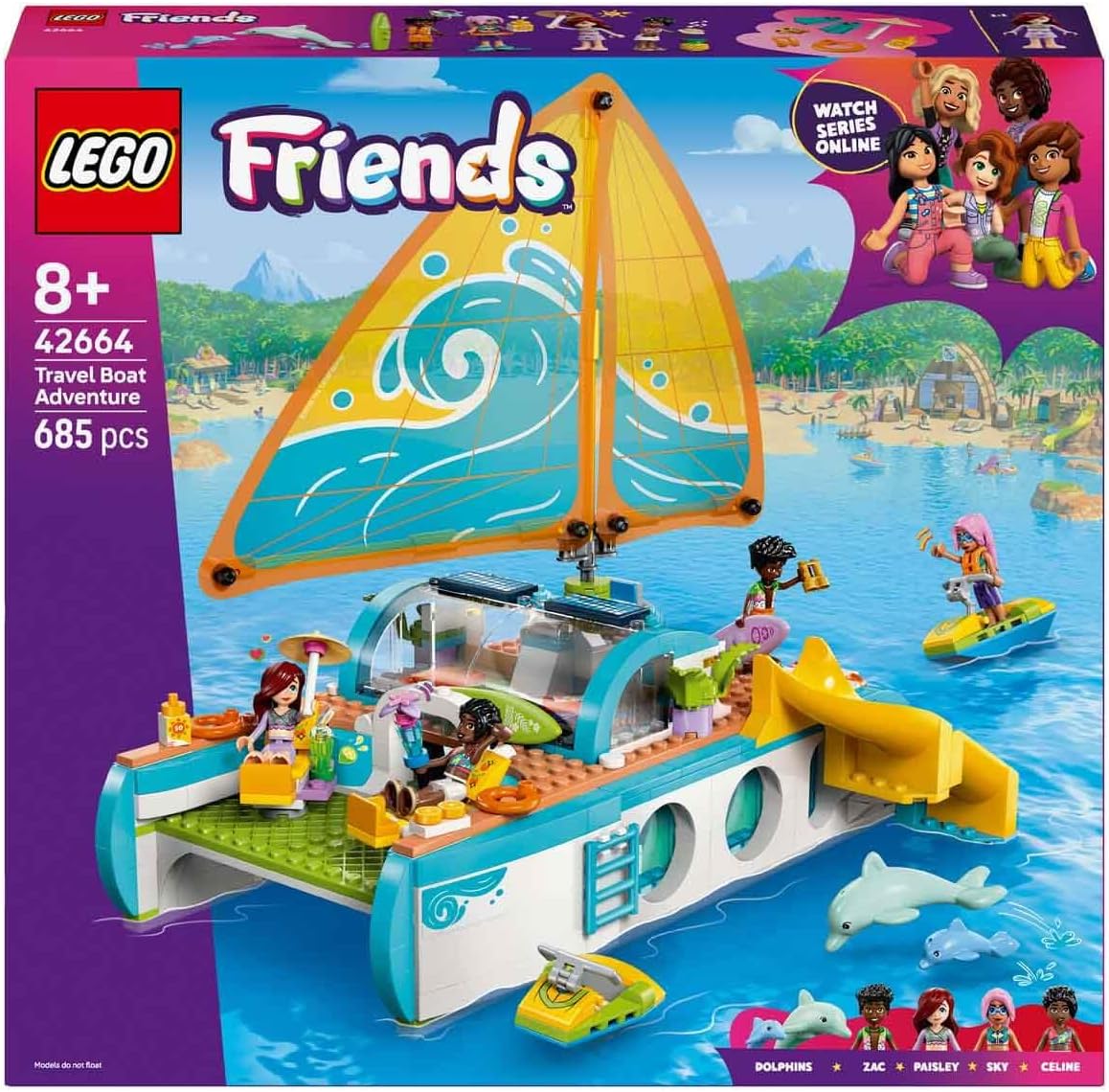 LEGO Friends Gezi Teknesi Macerası 42664 - 685 Parça Yapım Seti (8+ Yaş)