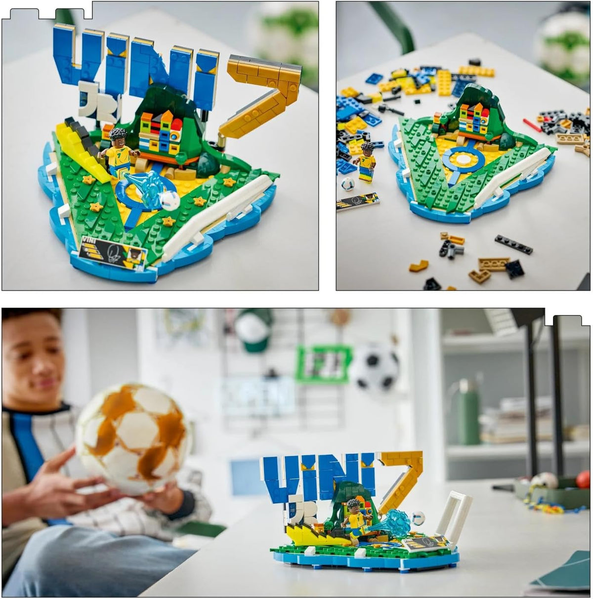 LEGO Editions Vini Jr. – Football Highlights 43027 | Vinicius Junior Futbol Sergilik Yapım Seti (510 Parça)