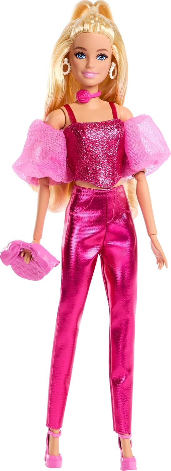 Barbie Stil İkonu Bebek – Metalik Pembe Korse ve Pantolon Kombinli, Sarı Saçlı (5)