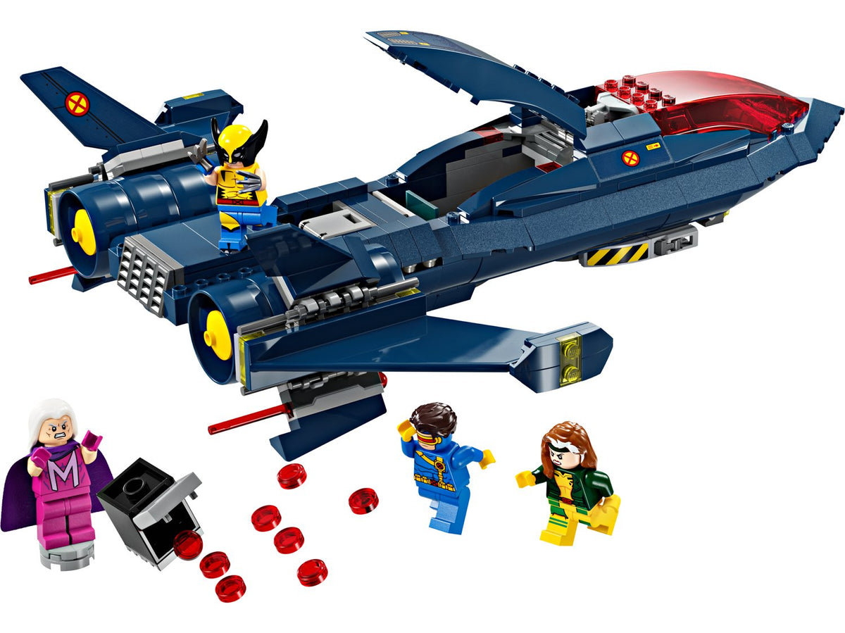 LEGO Marvel X-Men X-Jet 76281 - Cyclops, Magneto, Rogue, Wolverine Minifigürlü Uçak Yapım Seti, 359 Parça, 8+ Yaş