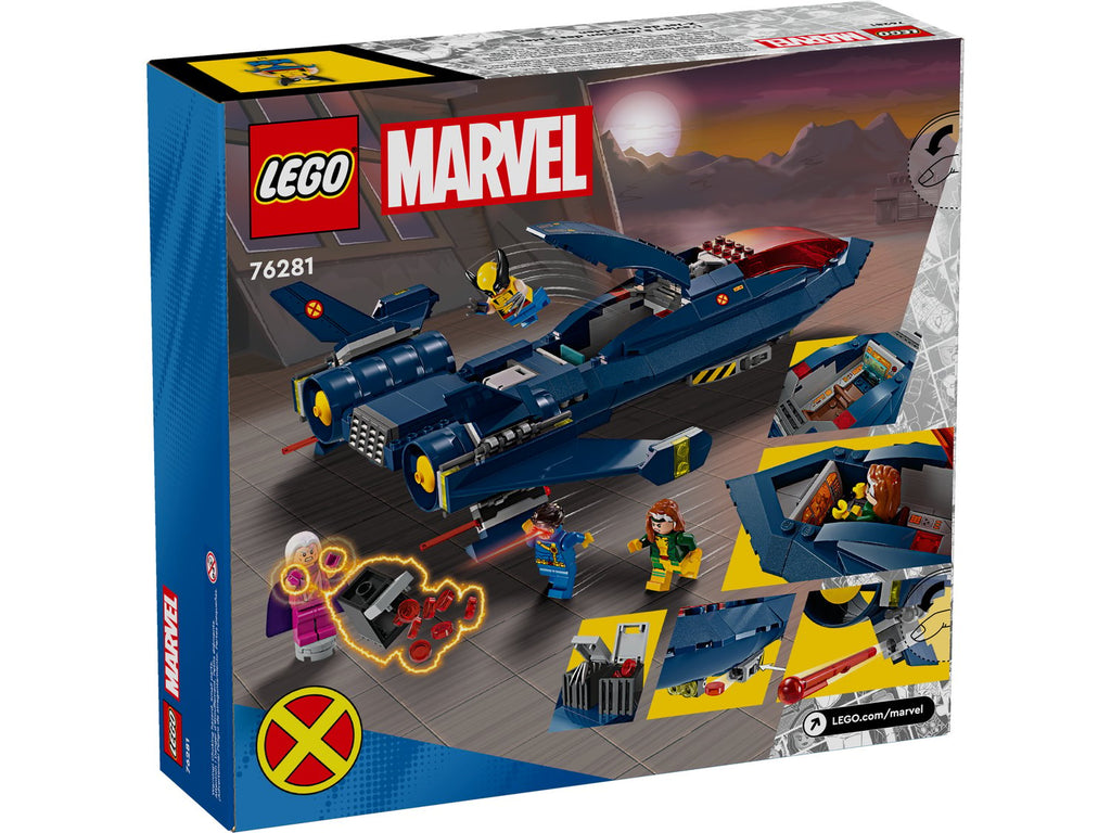 LEGO Marvel X-Men X-Jet 76281 - Cyclops, Magneto, Rogue, Wolverine Minifigürlü Uçak Yapım Seti, 359 Parça, 8+ Yaş