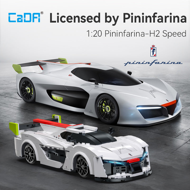 CaDA Pininfarina-H2 Speed RC Yapı Bloğu Model Araba - 296 Parça, 1:20 Ölçek (C51090W)