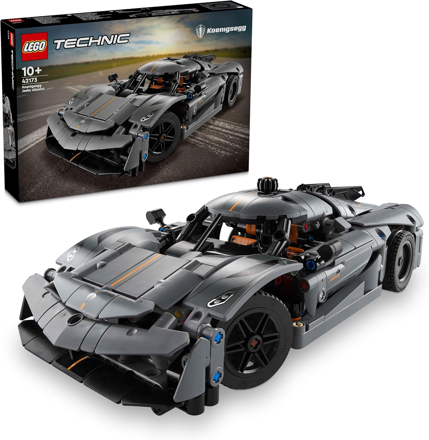 LEGO Technic Koenigsegg Jesko Absolut Gri Hiper Araba Yapım Seti 42173 - 801 Parça +10 Yaş
