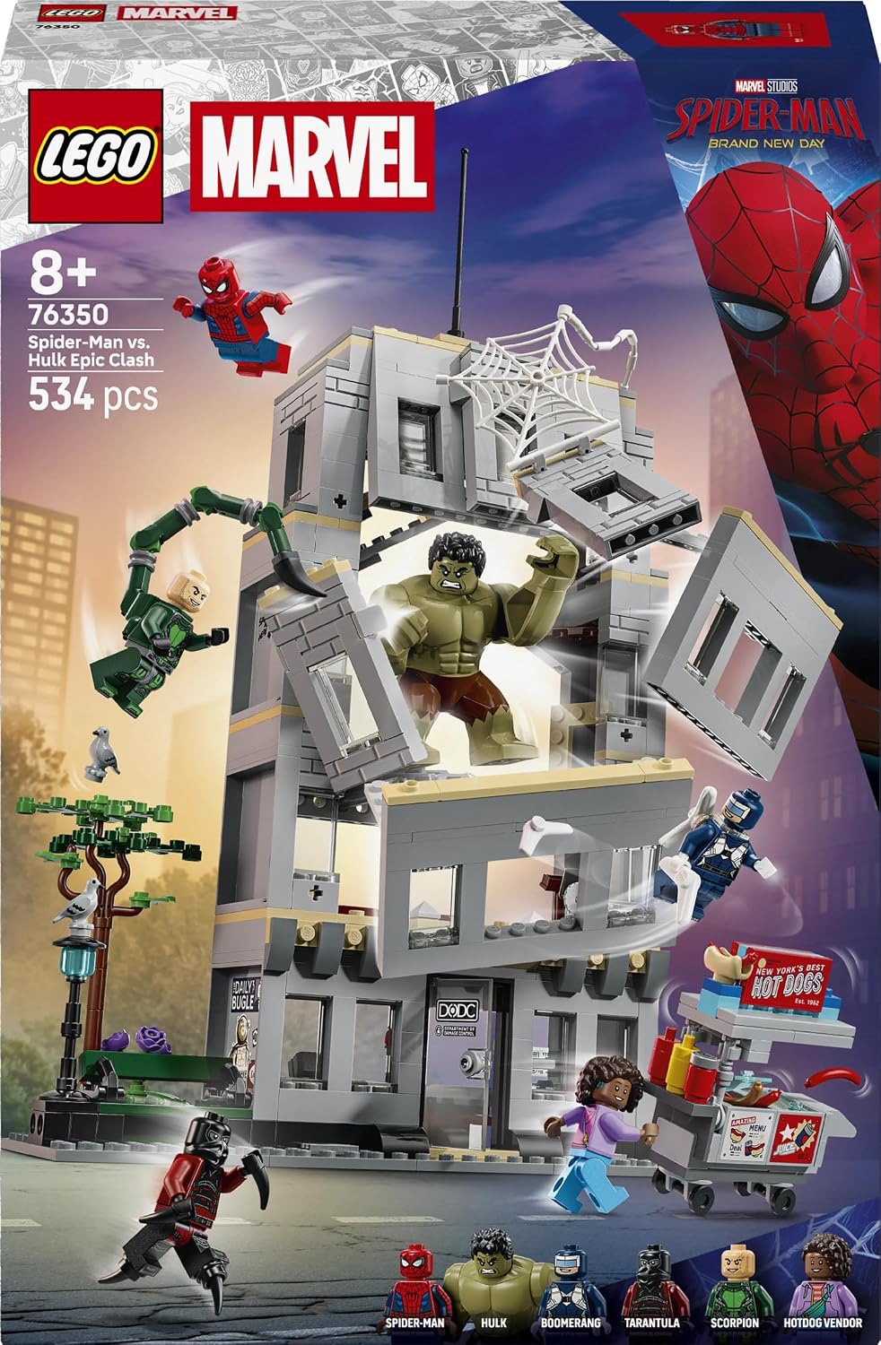 LEGO Marvel Örümcek Adam ve Hulk'ın Destansı Çarpışması 76350 - 534 Parça Yapım Seti (8+ Yaş)
