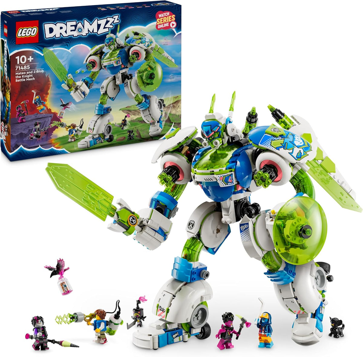 LEGO DREAMZzz 71485 Mateo ve Şövalye Z-Blob Savaş Robotu - 1333 Parça, 3'ü 1 Arada Robot Yapım Seti