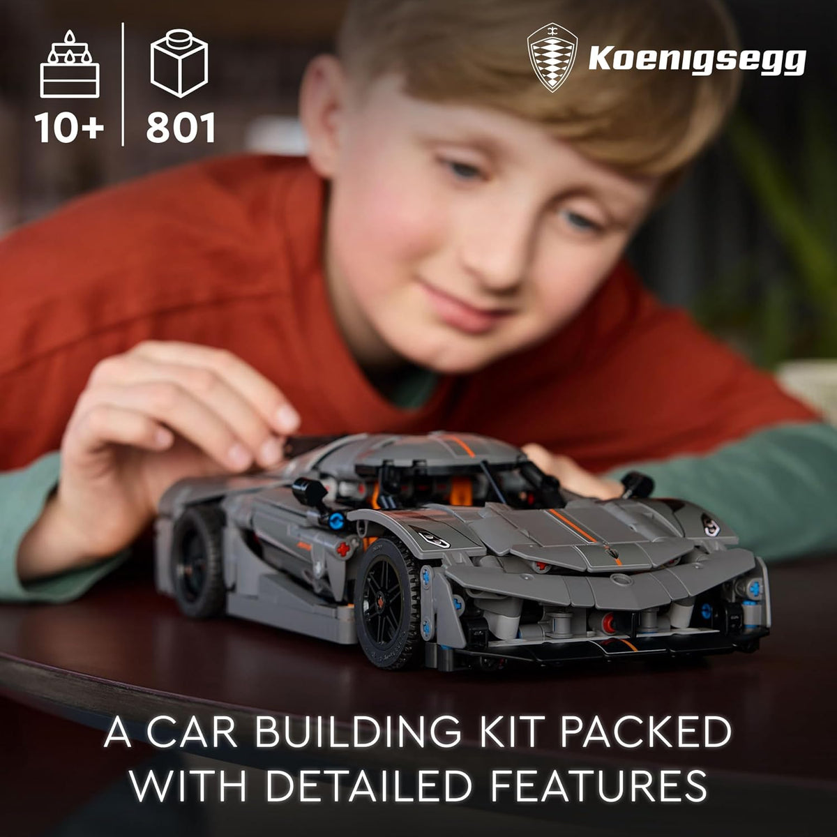 LEGO Technic Koenigsegg Jesko Absolut Gri Hiper Araba Yapım Seti 42173 - 801 Parça +10 Yaş