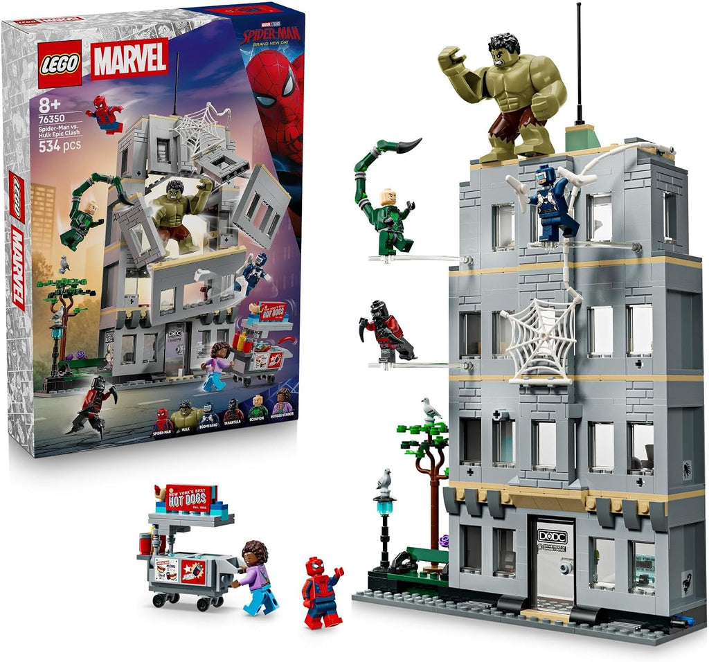 LEGO Marvel Örümcek Adam ve Hulk'ın Destansı Çarpışması 76350 - 534 Parça Yapım Seti (8+ Yaş)
