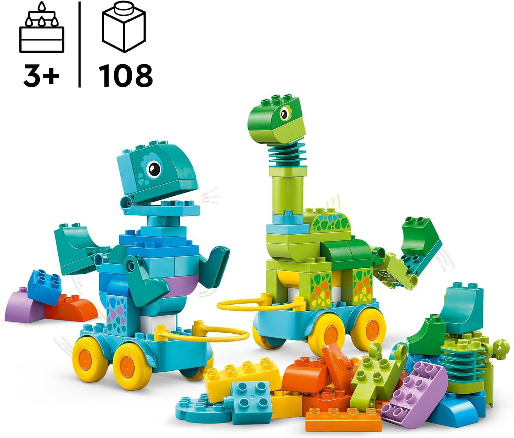 LEGO DUPLO 3'ü 1 Arada Tekerlekli Dinozorlar 10451 - 108 Parça Yapım Seti (+3 Yaş)