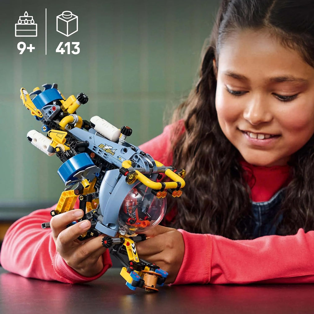LEGO Technic Derin Deniz Araştırma Denizaltısı 42201 - 413 Parça +9 Yaş Yapım Seti